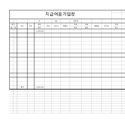 지급어음기입장